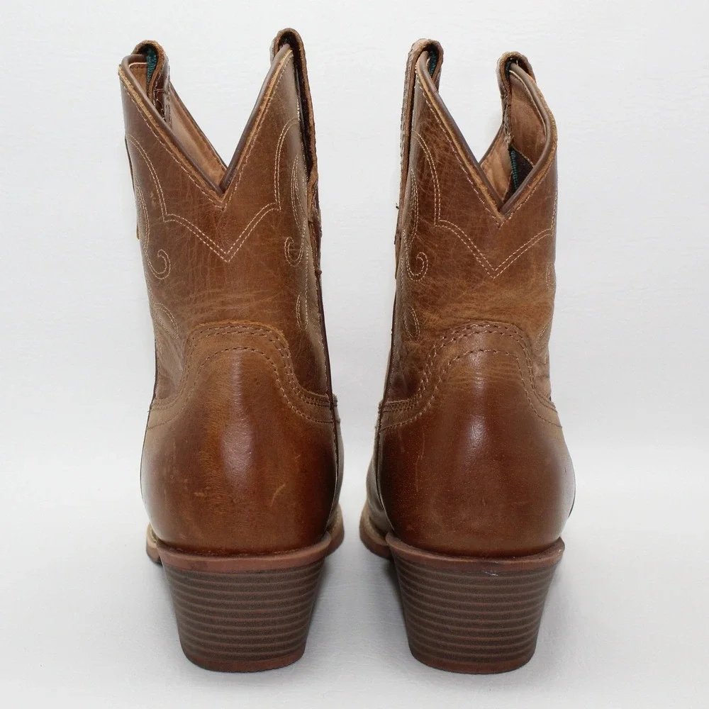 Justin Gypsy Womens Tan Leather Square Toe Western Cowgirl Boots GY9510 Size 10B